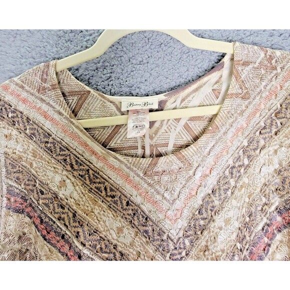 Brittany Black Women's 1X Tunic Top Lined Lacy Top Flared Long Sleeves Vintage - Picture 12 of 13